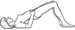 Exercise 1: Starting position is lying on your back with your arms stretched along your body.