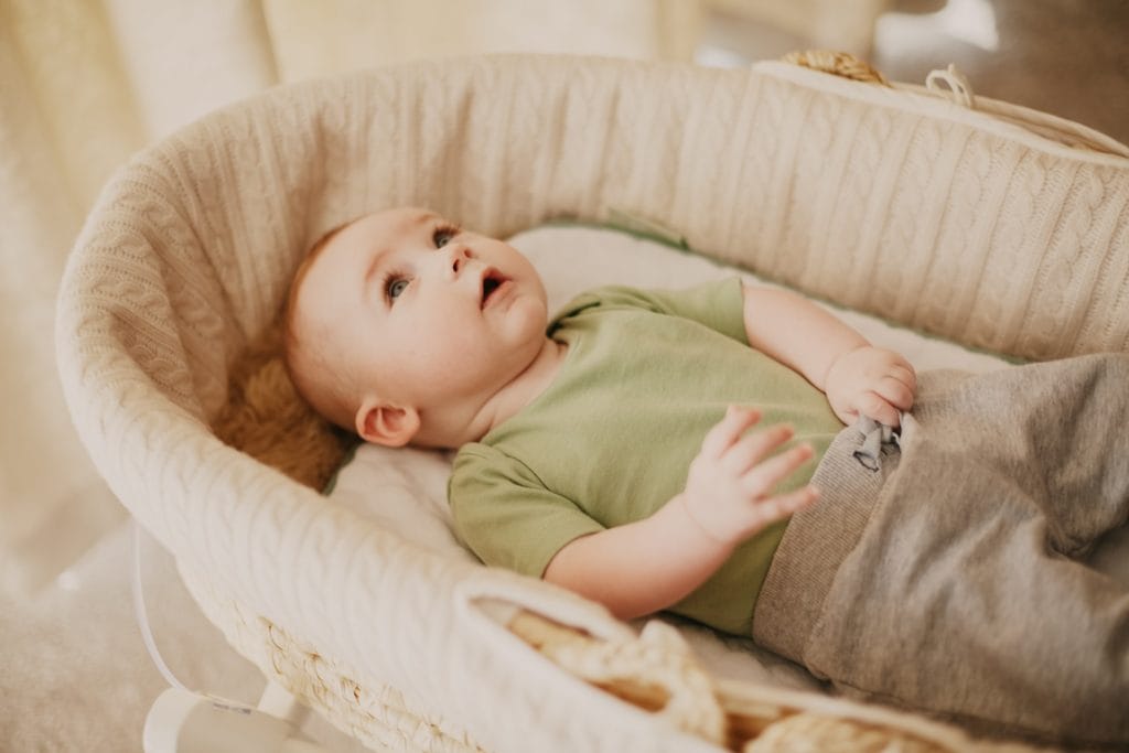 Newborn sleeps with mouth open