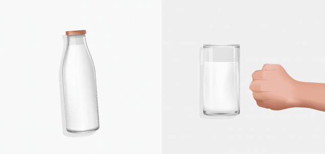 Milk products: 1 cup or the size of a fist